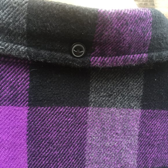 Women's Purple and Black Plaid Shirt - Picture 8 of 8